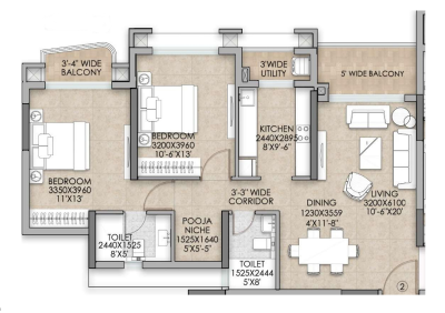 2BHK-large-flats-amritvas-palladio-jodhpur